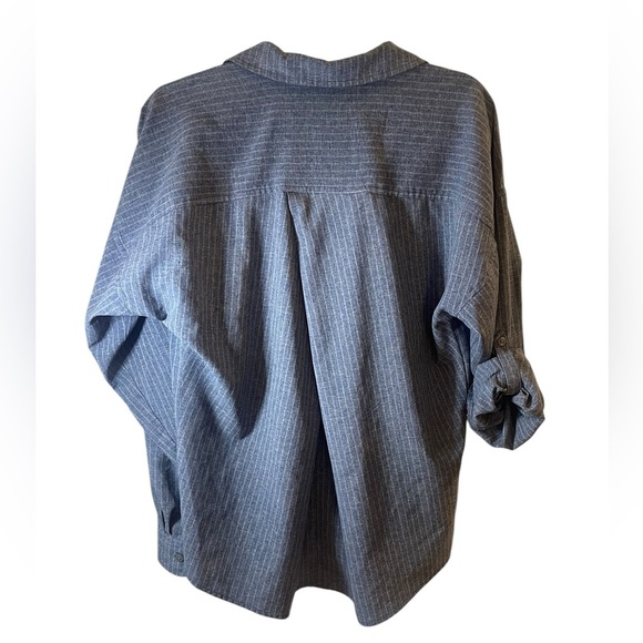 Marmot becka long sleeve pullover half button shirt blue large - Picture 2 of 8